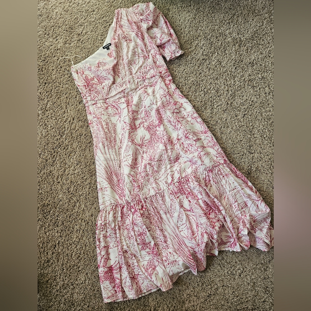 Express Pink and White Floral Dress
